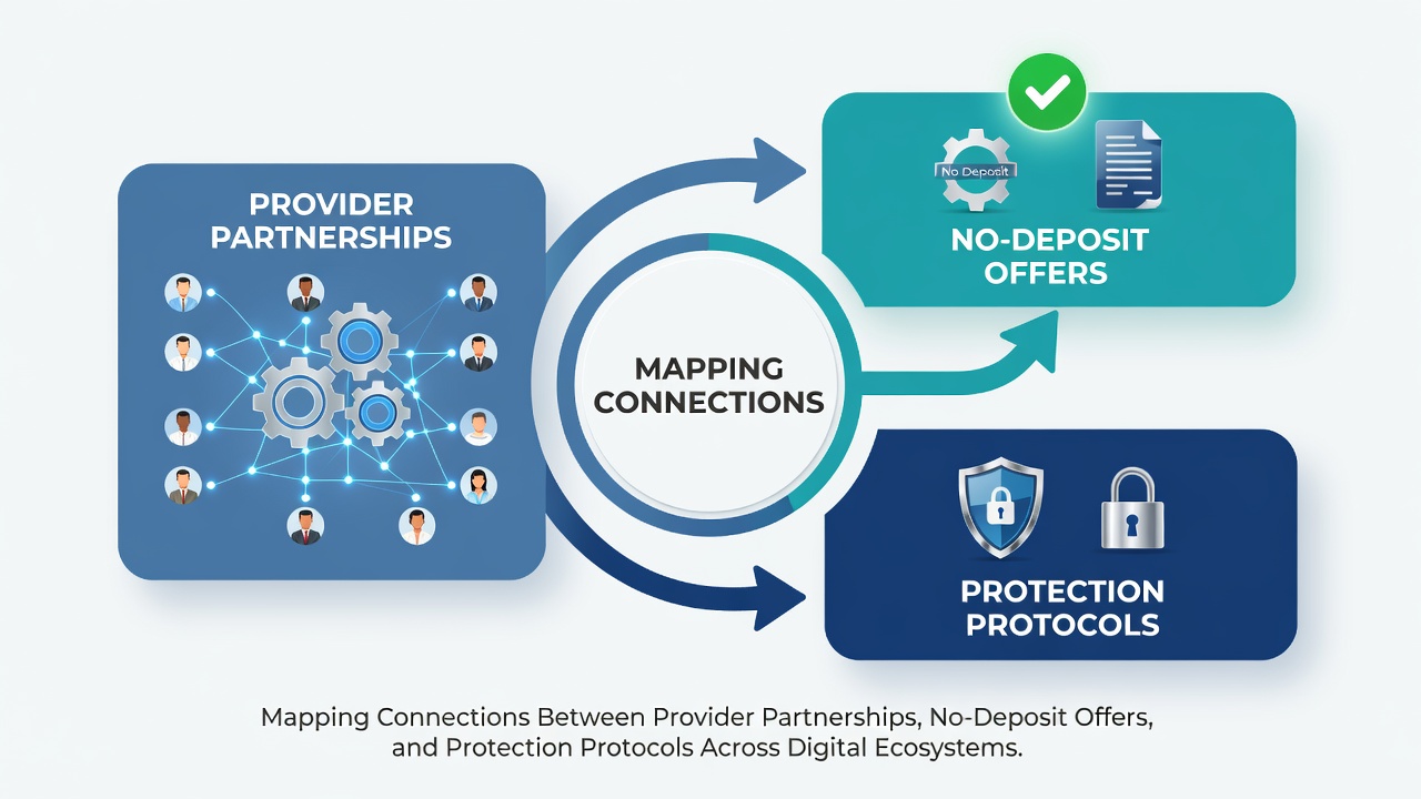Network diagram illustrating how Swiss casino providers link bonuses to protection systems